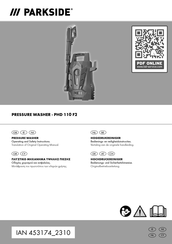 Parkside 453174 2310 Bedienungs- Und Sicherheitshinweise Originalbetriebsanleitung