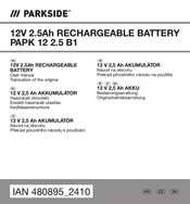 Parkside PAPK 12 2.5 B1 Bedienungsanleitung Und Originalbetriebsanleitung