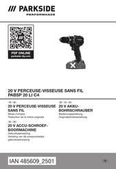 Parkside Performance PSSAP 20 Li C4 Bedienungsanleitung