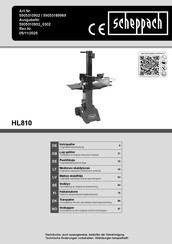 Scheppach HL810 Originalbetriebsanleitung