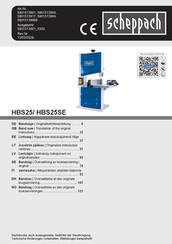 Scheppach HBS25SE Originalbetriebsanleitung