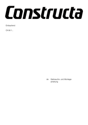 Constructa CH M 1 Serie Gebrauchs- Und Montageanleitung