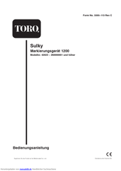 Toro Sulky Bedienungsanleitung