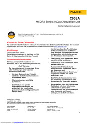 Fluke Calibration 2638A HYDRA Series III Data Acquisition Unit Bedienungsanleitung