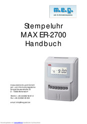 M.E.G. MAX ER-2700 Handbuch