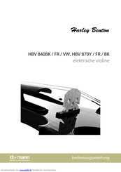 thomann Harley Benton HBV 840BK Bedienungsanleitung