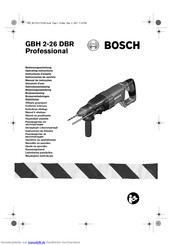 Bosch GBH 2-26 DBR Professional Bedienungsanleitung