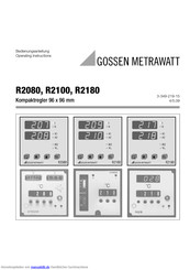 Gossen MetraWatt R2080 Bedienungsanleitung