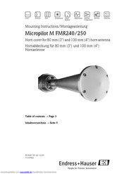 Endress+Hauser Micropilot M FMR240 Montageanleitung