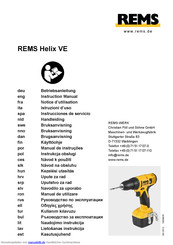 REMS Helix VE Betriebsanleitung