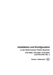 Auerswald ETS-4308 I Installation Und Konfiguration