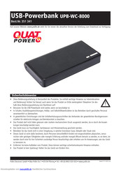 Quat Power UPB-WC-8000 Bedienungsanleitung