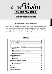 Yamaha Silent Violin SV120 Bedienungsanleitung