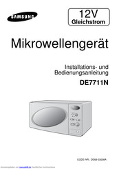 Samsung DE7711N Installations- Und Bedienungsanleitung
