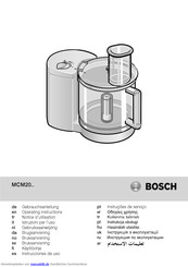 Bosch MCM20 SERIE Gebrauchsanleitung
