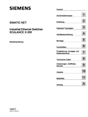 Siemens SIMATIC NET SCALANCE X-300EEC Betriebsanleitung