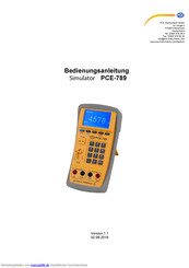 PCE Instruments 789 Bedienungsanleitung