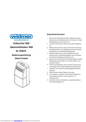 Widmer 978078 Bedienungsanleitung