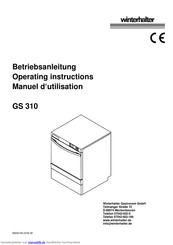Winterhalter GS 310 Betriebsanleitung