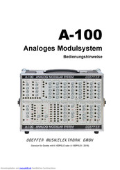 DOEPFER SYSTEM A - 100 Bedienungshinweise