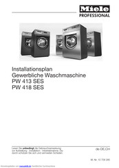 Miele Professional PW 418 SES Installationsplan