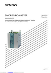 Siemens SIMOREG DC-MASTER 6RA70-Serie Betriebsanleitung