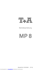 T+A MP8 Betriebsanleitung