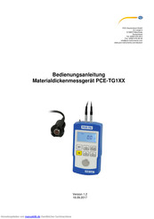 PCE Instruments PCE-TG1XX Bedienungsanleitung