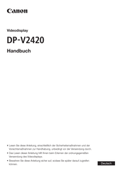Canon DP-V2420 Handbuch