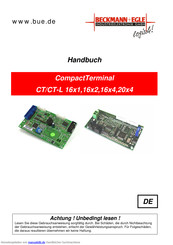 Beckmann+Egle CompactTerminal CT 20x4 Handbuch