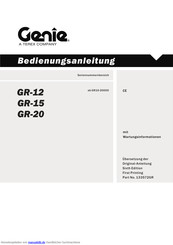 Genie GR-20 Bedienungsanleitung