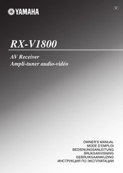 Yamaha RX-V1800 Bedienungsanleitung