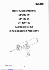 Sulzer DP 200-70 Bedienungsanleitung