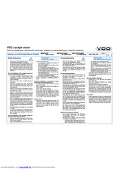 VDO 999-165-002 Montageanleitung