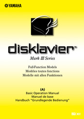 Yamaha disklavier Mark III-Serie Handbuch