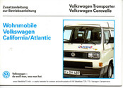Volkswagen California Zusatz Zur Betriebsanleitung