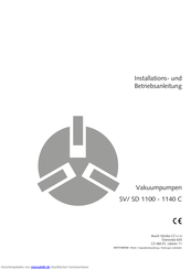 BUSCH SV 1140 C Installation Und Betriebsanleitung