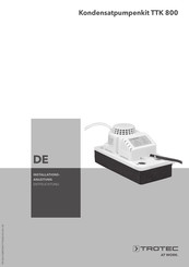 Trotec TTK800 Installationsanleitung