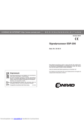 Conrad Electronic ESP-200 Bedienungsanleitung
