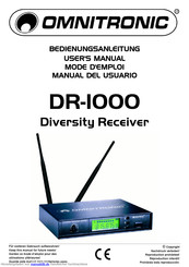 Omnitronic DR-1000 Bedienungsanleitung