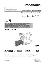 Panasonic AVCCAM AG-AF101E Bedienungsanweisung