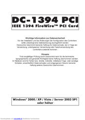 DAWICONTROL DC-1394 PCI Handbuch