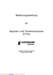 GIESEMANN G-tron Professional Bedienungsanleitung
