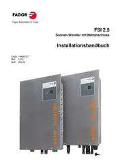 Fagor FSI 2.5-IND-XX-001 Series Installationshandbuch
