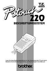 Brother p-touch 220 Bedienungsanleitung