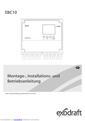 exodraft EBC10EU01 Montage-, Installations- Und Betriebsanleitung