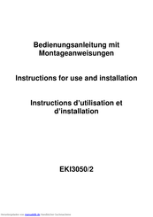 vonReiter EKI3050/2 Bedienungsanleitung Mit Montageanweisungen