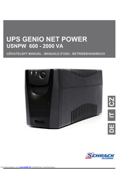 Schrack Technik GENIO NET POWER USNPW 600S Betriebshandbuch