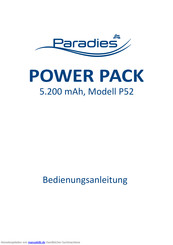 paradies Power Pack P52 Bedienungsanleitung