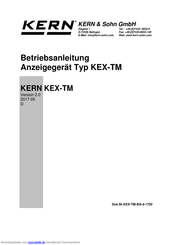 KERN KEX-TM Betriebsanleitung